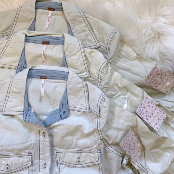 Free People Oversized Bandana Bandit Button Down - Picture 4 of 6